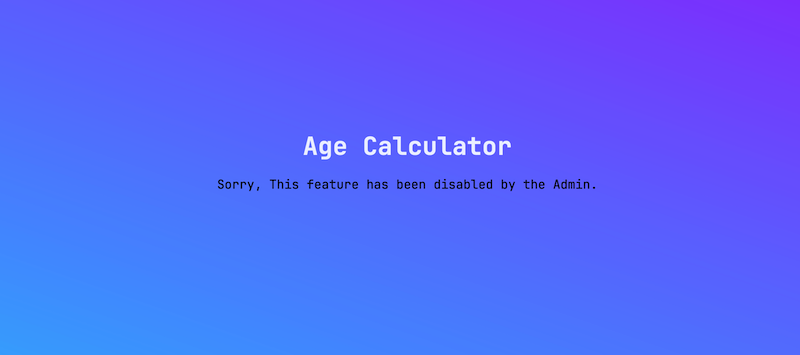 Sample app - feature flag turned on
