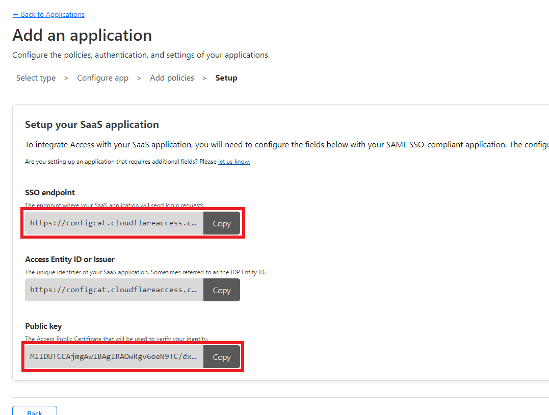 Cloudflare SSO url cert