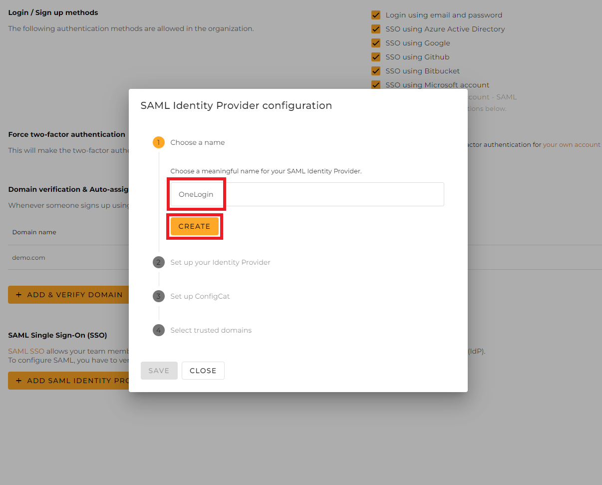 ConfigCat Name Identity Provider