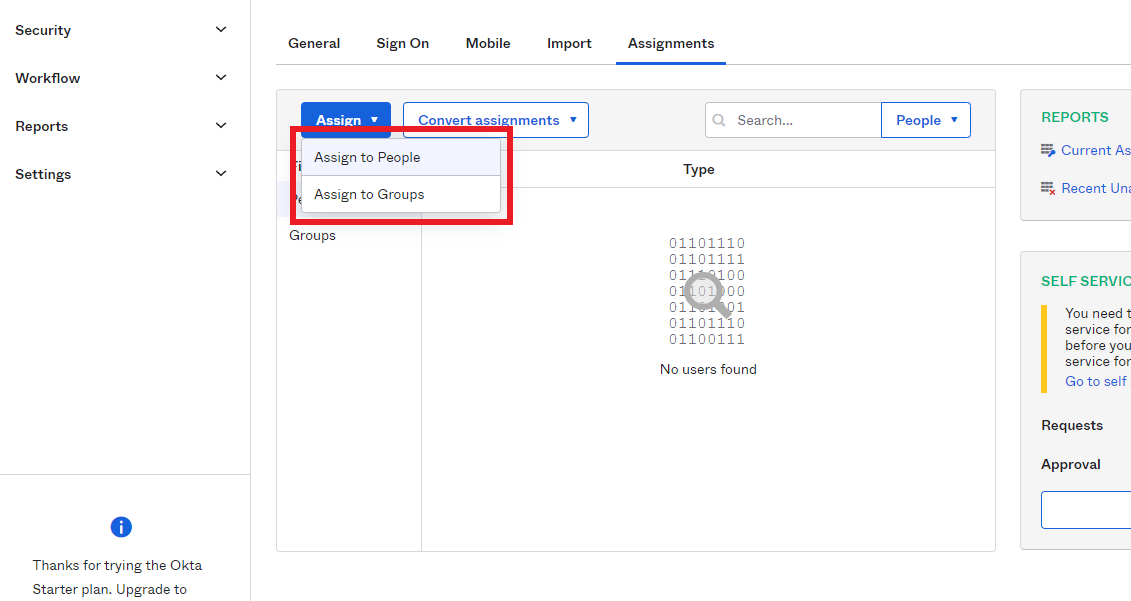 Okta assign to groups