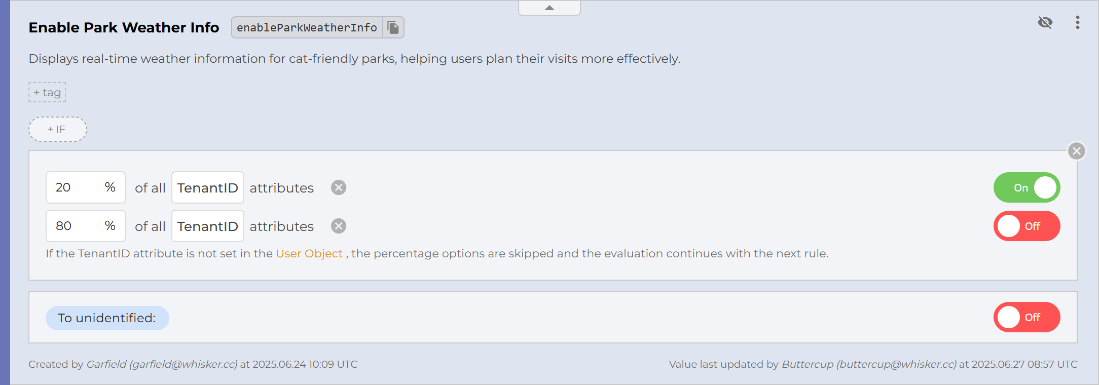 Custom percentage attribute example