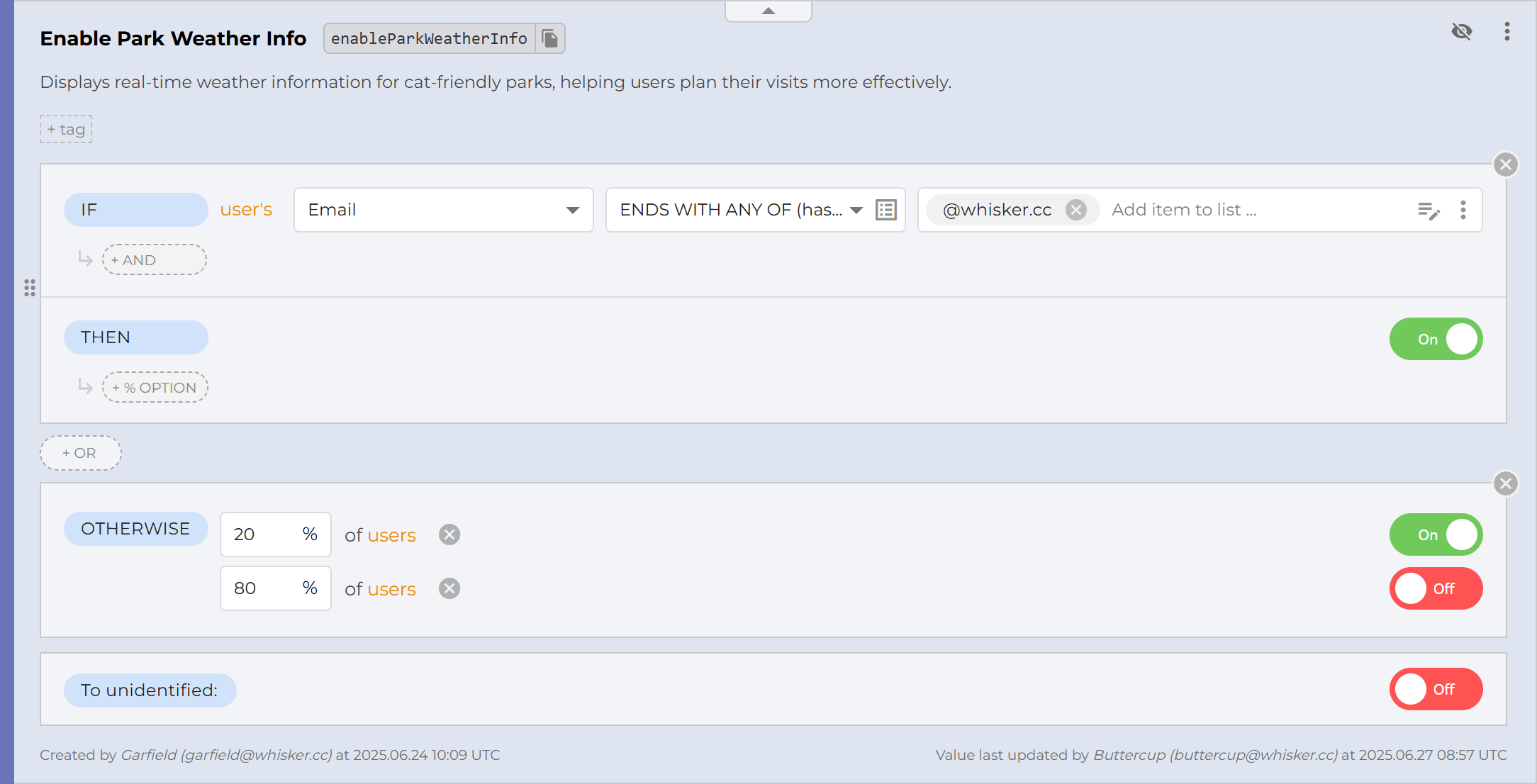 Phased rollout example